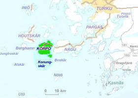 Korpo - skärgårdskarta