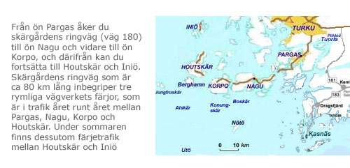 skärgårdens ringväg från Pargas till Nagu - Korpo - Hotskär och Iniö